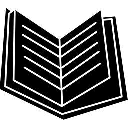 Book black opened pages icon