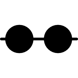 두 개의 검은 색 점이있는 수평선 icon