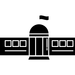 staats- of landsbestuursgebouw icoon