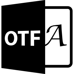 format de fichier otf Icône