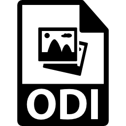 símbolo de formato de archivo odi icono