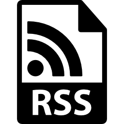 símbolo de formato de archivo rss icono