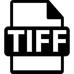 símbolo de extensión de archivo tiff icono