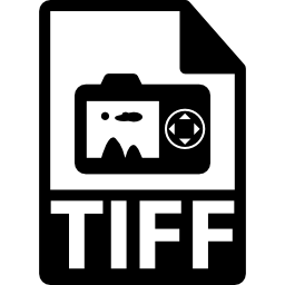 Tiff images file extension symbol for interface icon