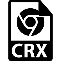 símbolo de formato de archivo crx icono