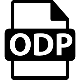 símbolo de formato de archivo odp icono