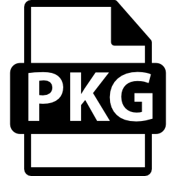 símbolo de formato de archivo pkg icono