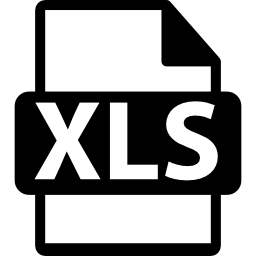 Xls file format symbol icon