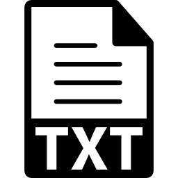symbol rozszerzenia pliku tekstowego txt ikona