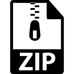 Zip compressed files extension icon
