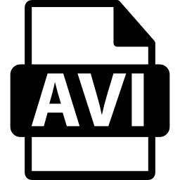 symbole de format de fichier vidéo avi Icône