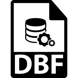 símbolo de formato de archivo dbf icono