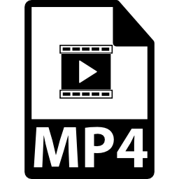 simbolo del formato file mp4 icona