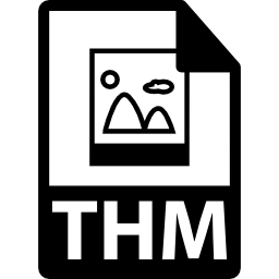 símbolo de formato de archivo thm icono