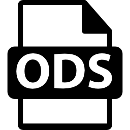 símbolo de formato de archivo ods icono