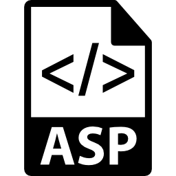 símbolo de formato de archivo asp icono