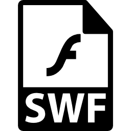 símbolo de formato de archivo swf icono