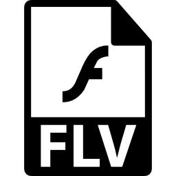 símbolo de formato de archivo flv icono