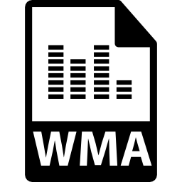 símbolo de formato de archivo wma icono
