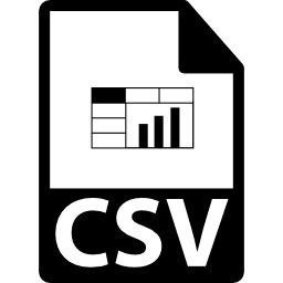 Csv file format symbol icon