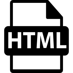 simbolo dell'interfaccia di estensione del file html icona