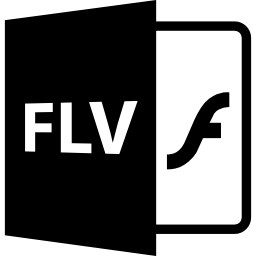 simbolo dell'interfaccia di estensione del file flv flash icona