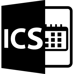 símbolo de formato de archivo ics icono