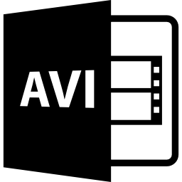 Avi video file format symbol icon