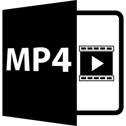 Mp4 file format symbol icon