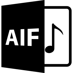 símbolo de formato de archivo aif icono