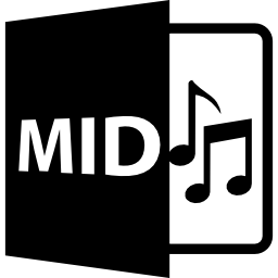 Mid file format symbol icon