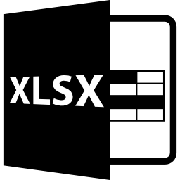 Xlsx file format symbol icon