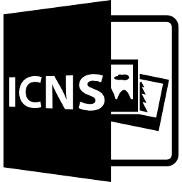 símbolo de formato de archivo icns icono
