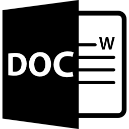 simbolo del formato file doc icona