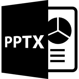 Pptx presentation file extension icon