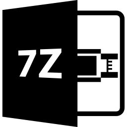 símbolo de formato de archivo 7z icono