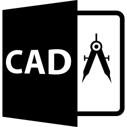 símbolo de formato de archivo cad icono