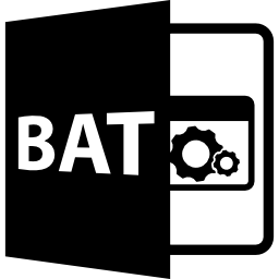 símbolo de formato de archivo bat icono