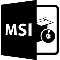 símbolo de formato de archivo msi icono