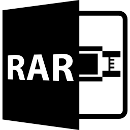 Rar file format symbol icon