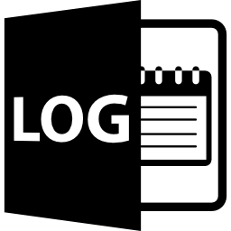 símbolo de formato de archivo de registro icono