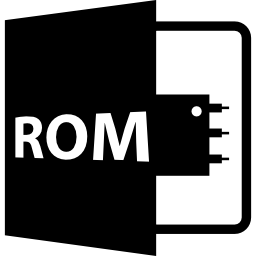 símbolo de formato de archivo rom icono