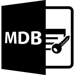 Mdb file format symbol icon