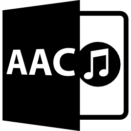 símbolo de formato de archivo acc icono