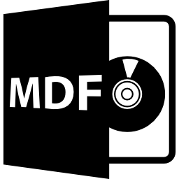 Mdf file format symbol icon