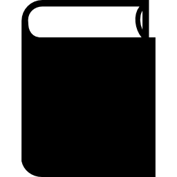 Book closed black object icon
