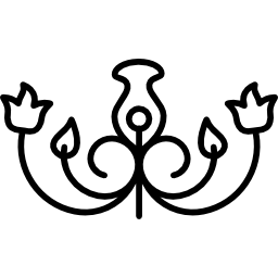 Floral symmetric design icon