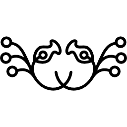 대칭 선과 점의 꽃 무늬 디자인 icon