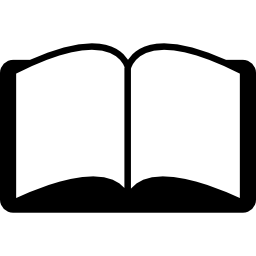 libro aperto forma simmetrica icona