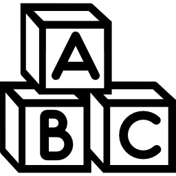 Baby abc cubes icon